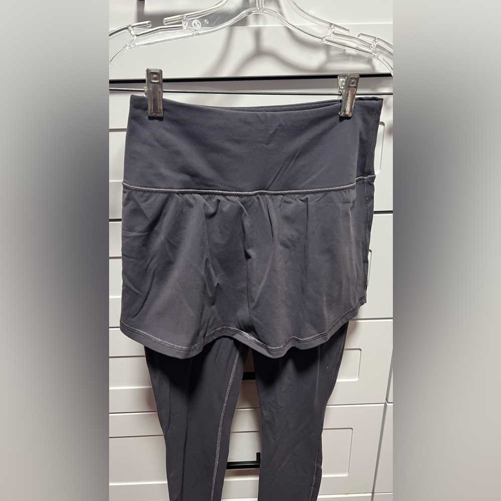 Athleta High Rise Chaturanga 2-in-1 Tight XS Spring Night Purple Yoga Stretch - Picture 4 of 9